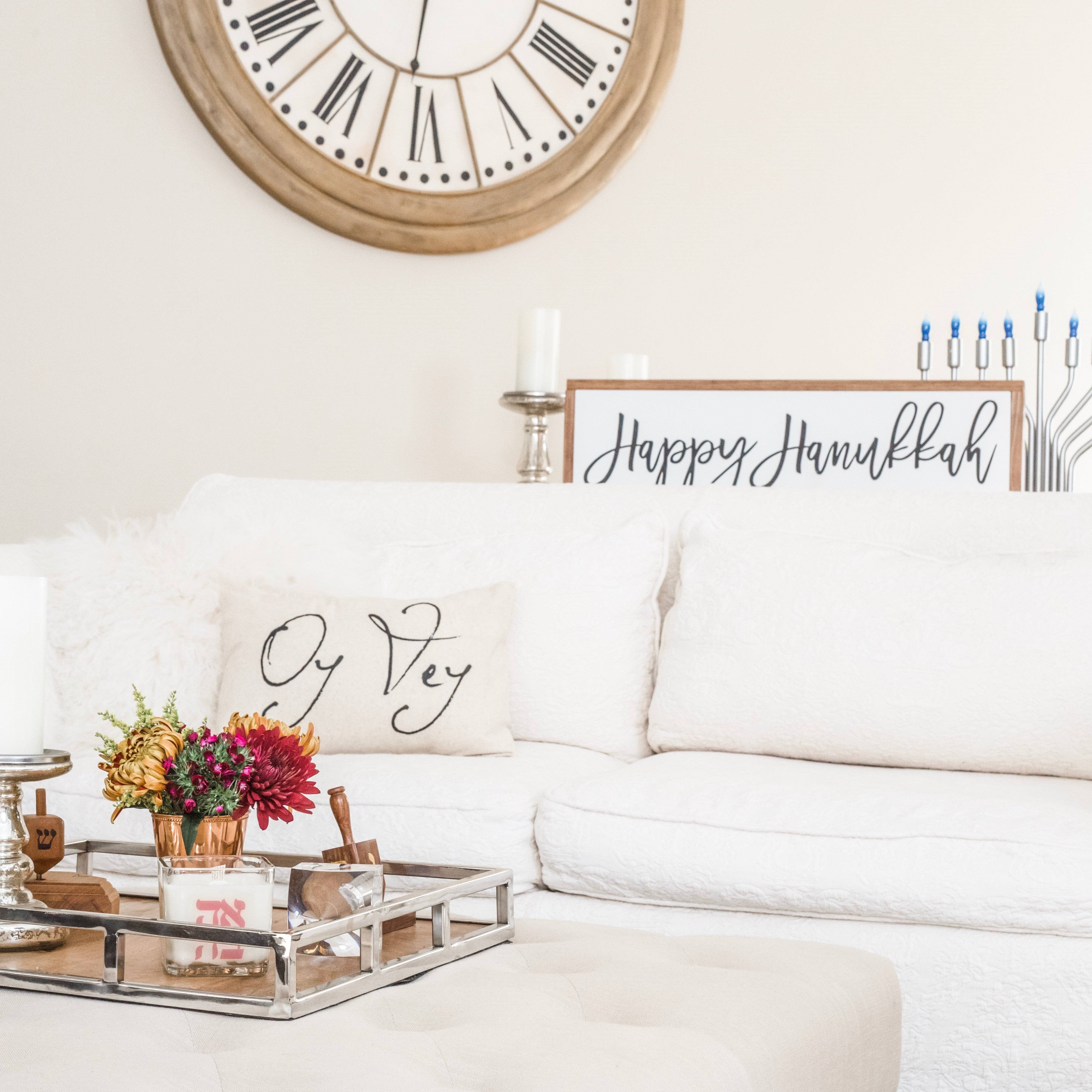 Hanukkah decorating, Hanukkah House Tour- Peace Love Light Shop