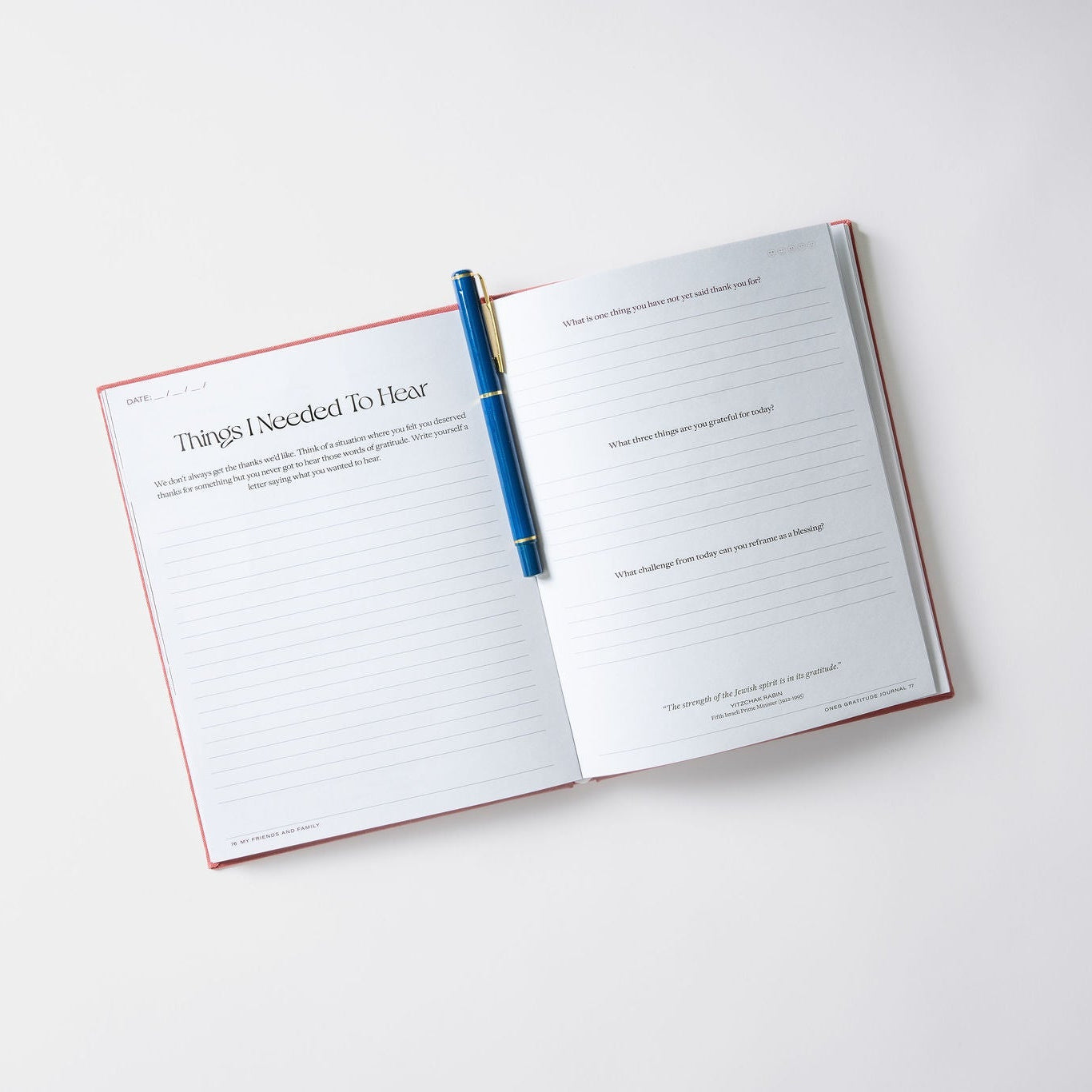 Jewish Gratitude Journal- Peace Love Light Shop