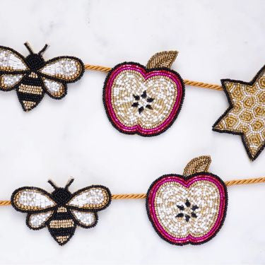 Rosh Hashanah beaded garland - Peace Love Light Shop. Designed by Adara Rituals.
