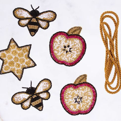 Rosh Hashanah beaded garland - Peace Love Light Shop. Designed by Adara Rituals