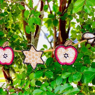 Rosh Hashanah beaded garland - Peace Love Light Shop. Designed by Adara Rituals