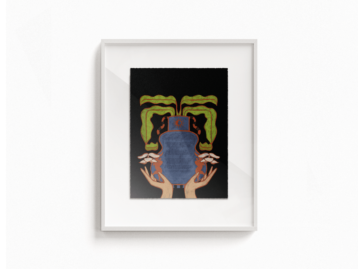 Modern Ketubah- Peace Love Light Shop