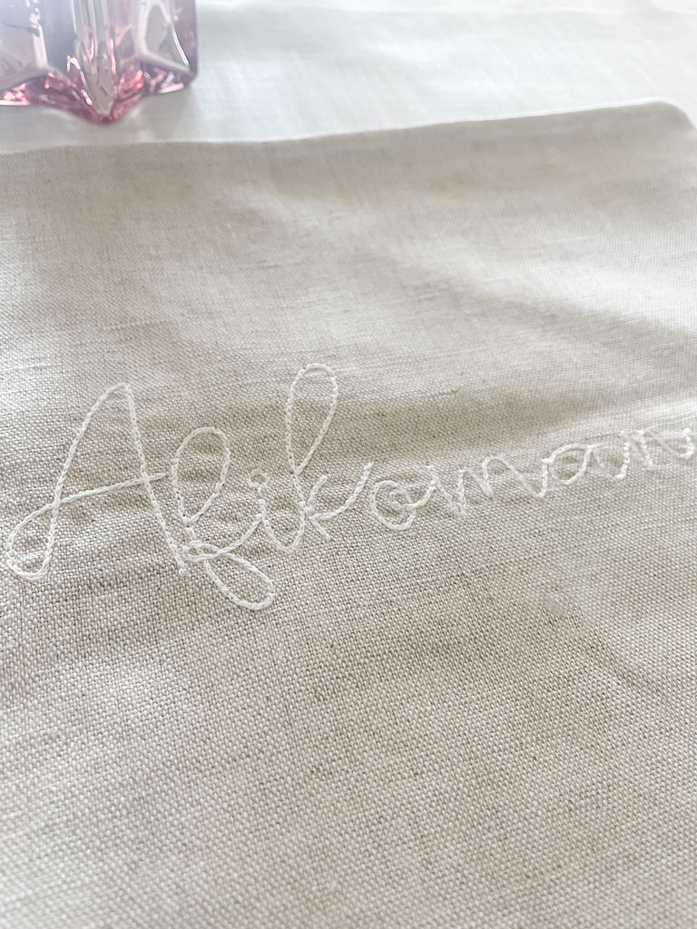 Afikoman Bag- Natural Linen, Peace Love Light Shop