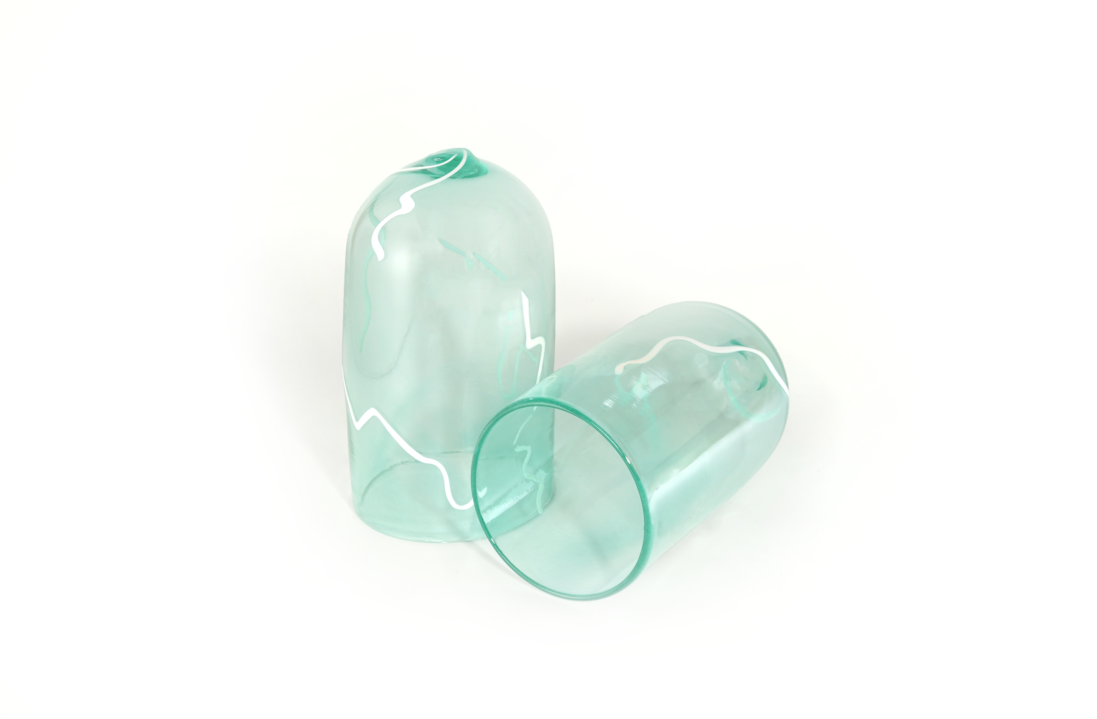 Wedding Smash Glass, Hand Blown- Swirl Design