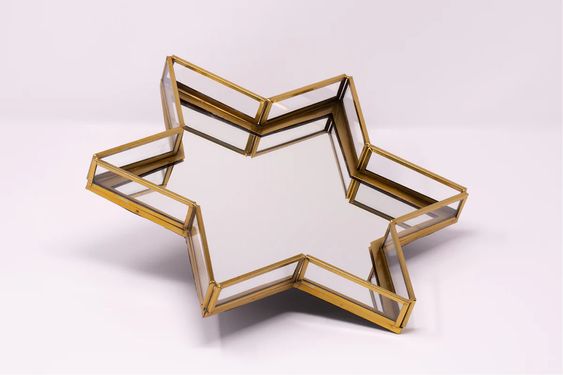 Star of David mirrored tray- Peace Love Light Shop