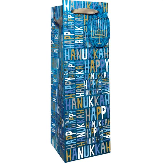 Hanukkah Greetings Wine Bag