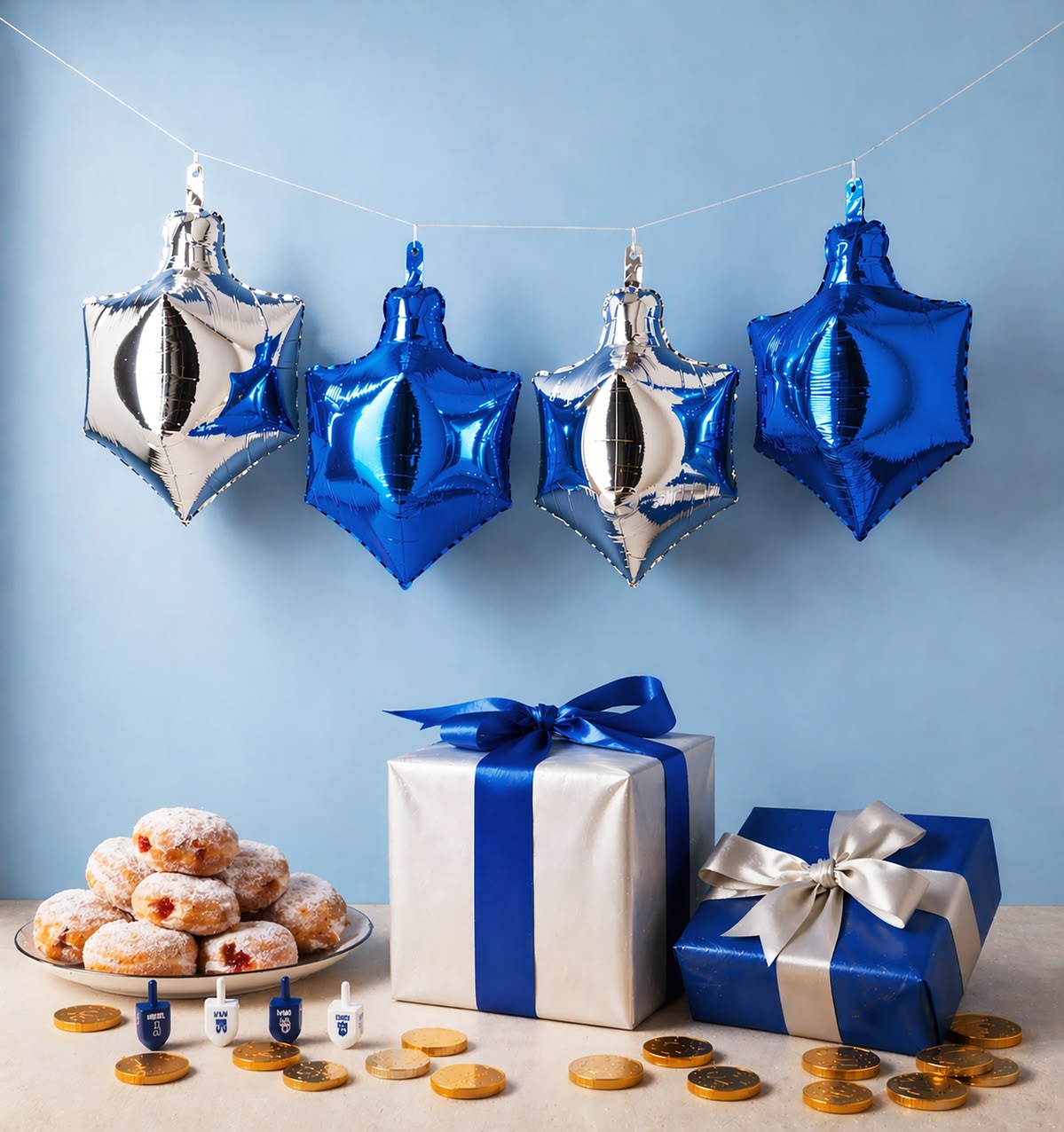 Hanukkah Decorations, Mylar Balloons- Peace Love Light Shop