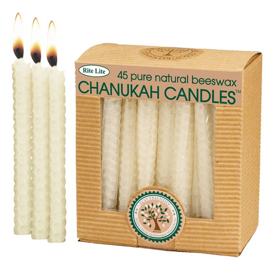 Hanukkah Natural Beeswax Candles- Peace Love Light Shop