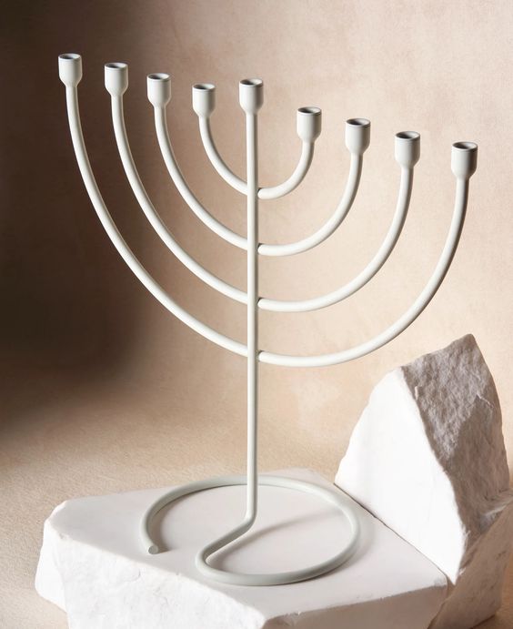 Trace Modern Menorah, Via Maris, Peace Love Light Shop