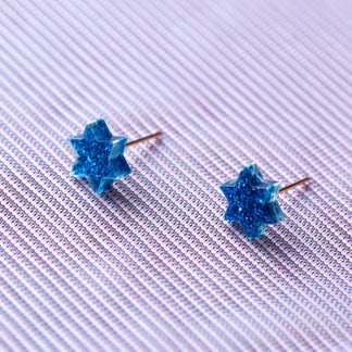 Ariel Tidhar mini magen, star of David earrings- Peace Love Light Shop