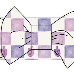 Dreidel Dreams Hanukkah Bow Headband, Lilac, Shiloh & Kate