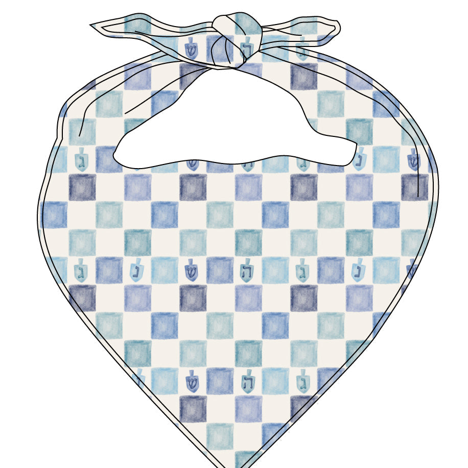 Dreidel Dreams Hanukkah Pet Bandana , Sky