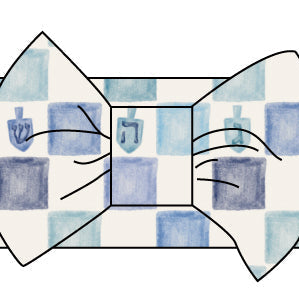Dreidel Dreams Hanukkah Bow Headband, Sky, Shiloh & Kate