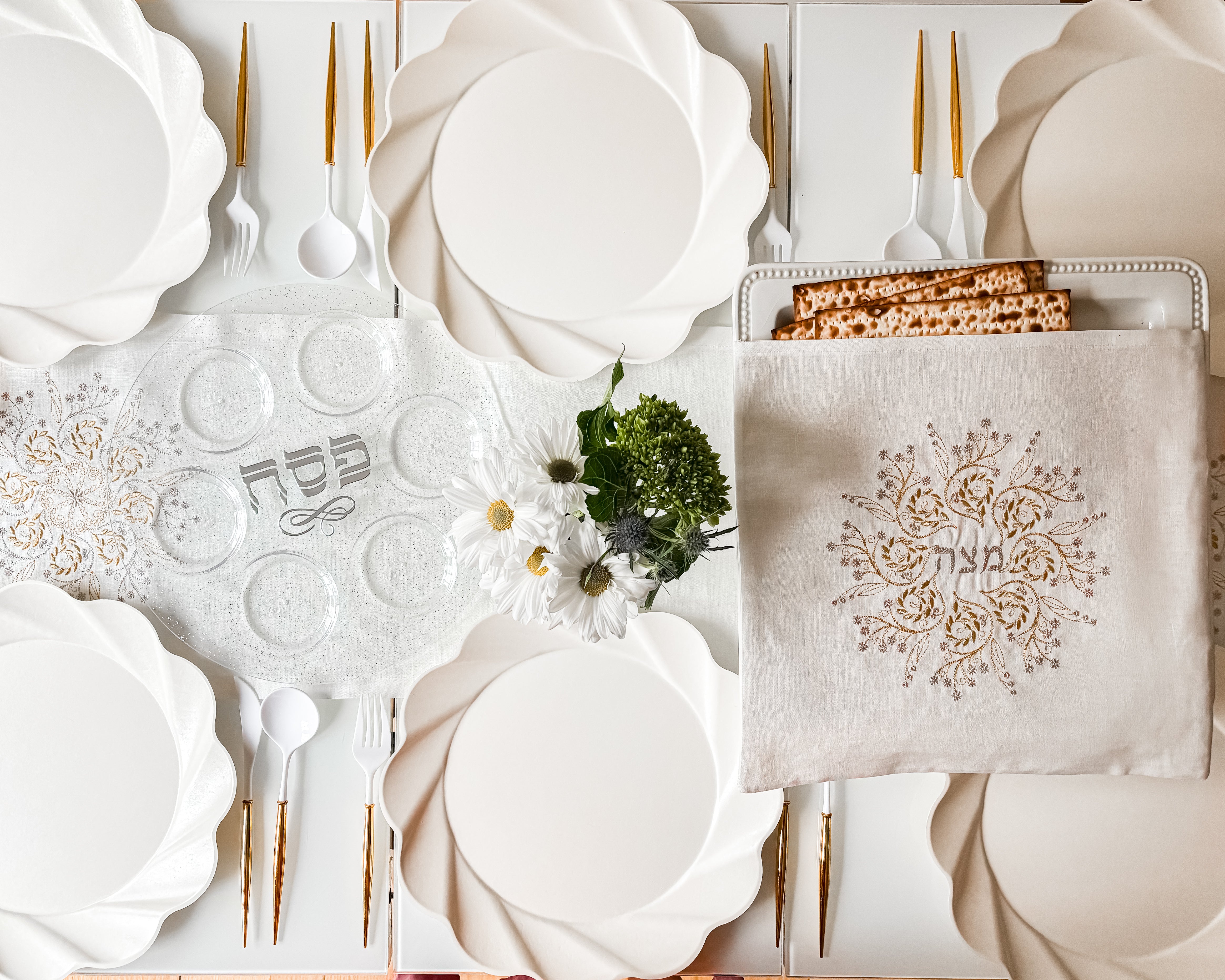 Passover tablescape- Peace Love Light Shop
