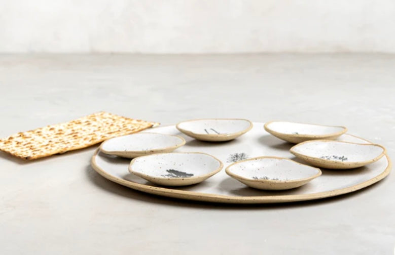 Modern Seder Plate, Trees of Israel- Peace Love Light Shop