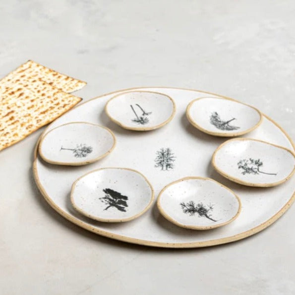 Modern Seder Plate, Trees of Israel- Peace Love Light Shop