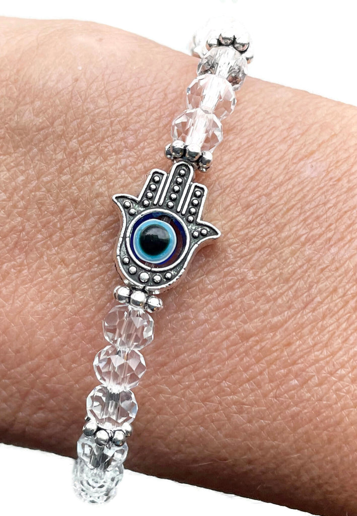 Beaded stretchy bracelets- star of David, hamsa- Peace Love Light Shop