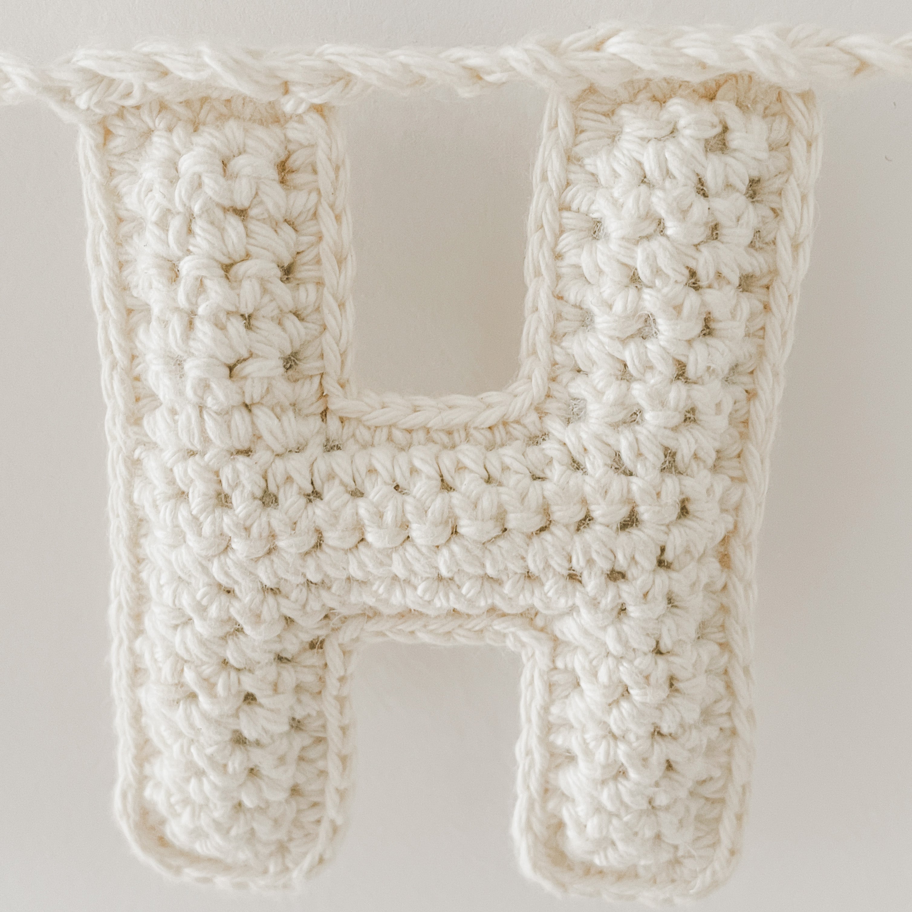 Happy Hanukkah Crochet Garland, Jewish Holiday Decoration