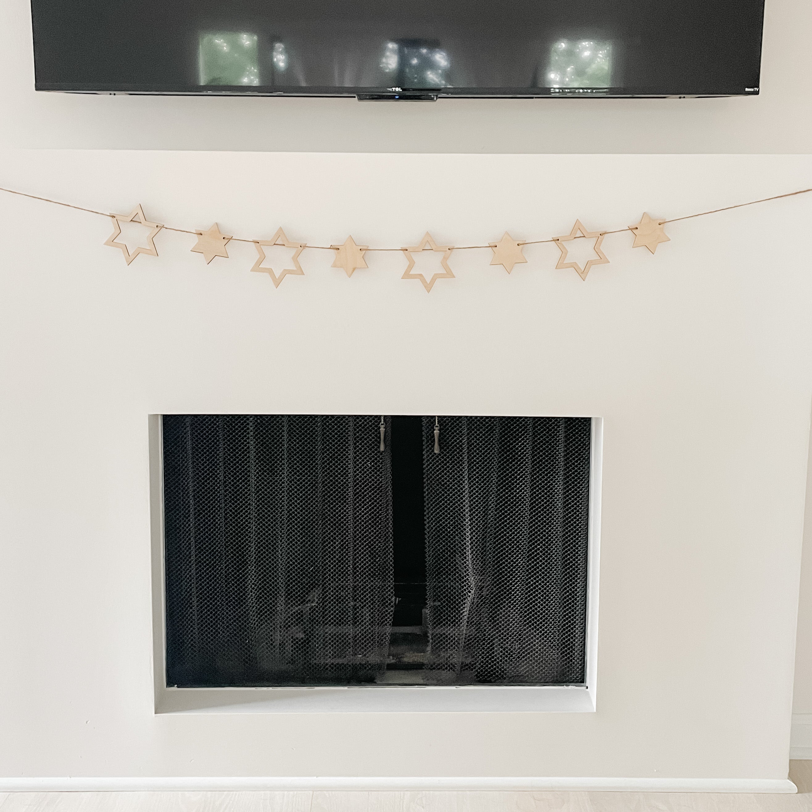 Wood Star Of David Banner, Hanukkah, Jewish Holiday Decor - Peace Love Light Shop