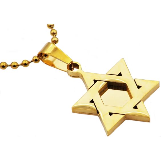 Men's Star of David Necklace, Multiple Finishes Available