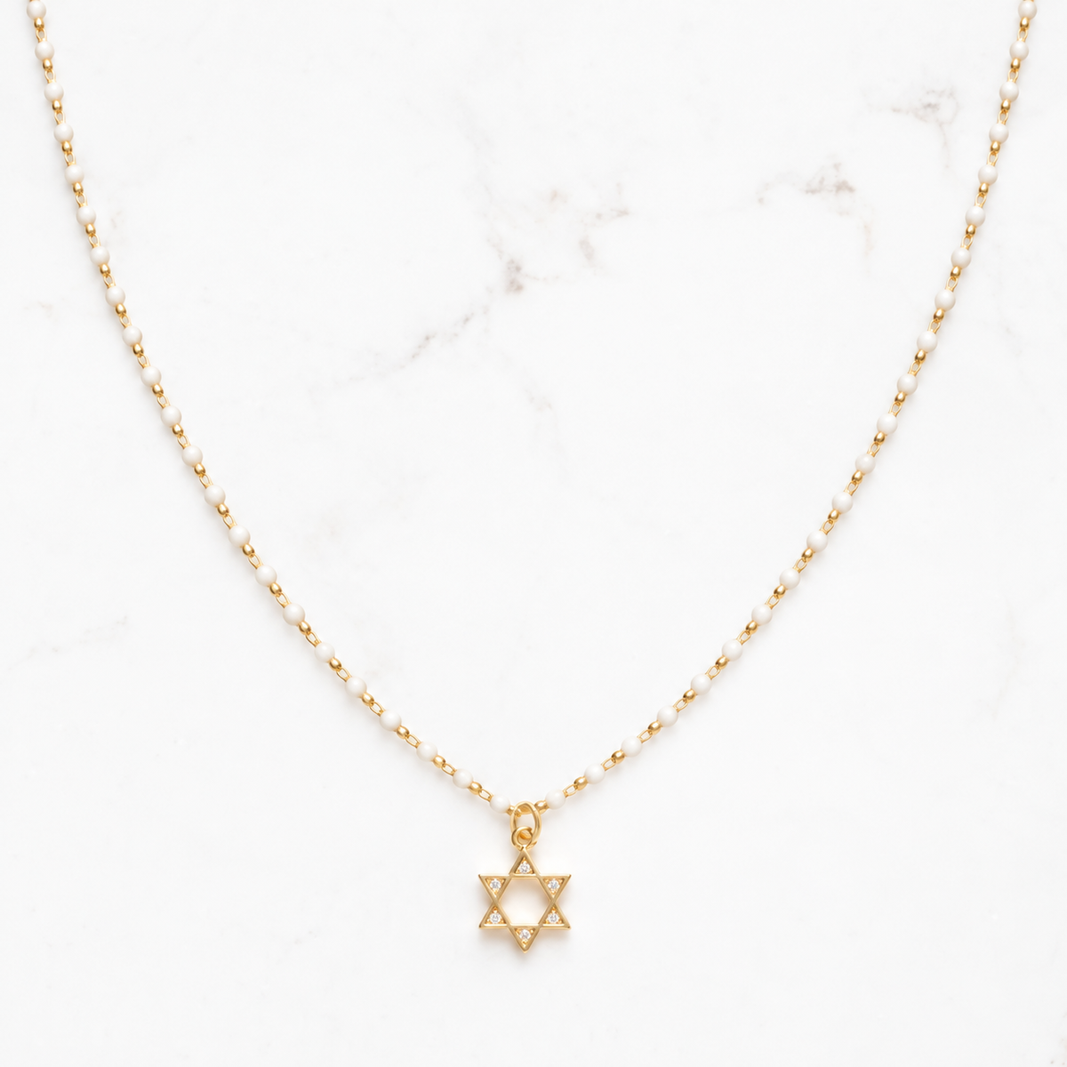 Star of David beaded necklace- Peace Love Light Shop