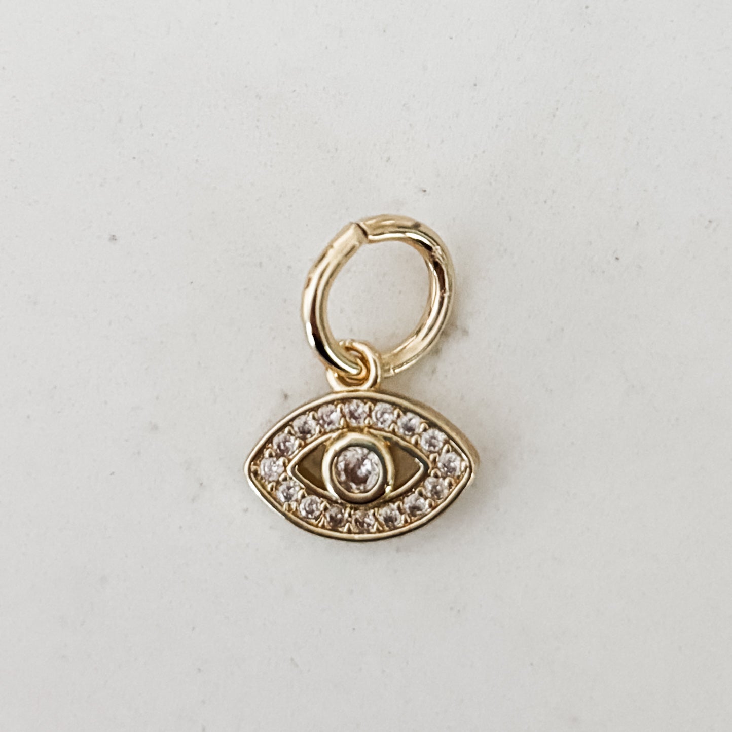 Evil Eye Gold Pave Charm