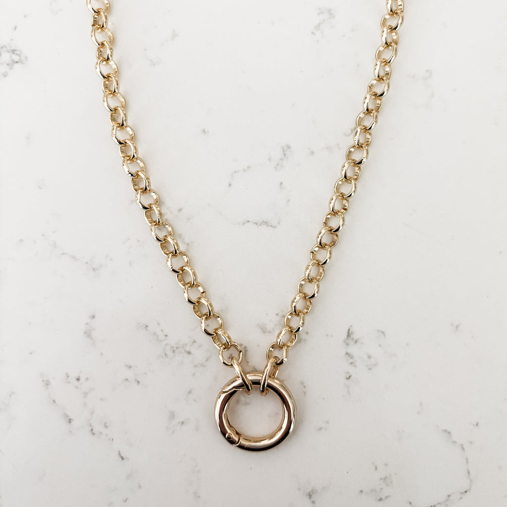 Jewelry- Necklace Clasp Charm Gold- Peace Love Light Shop