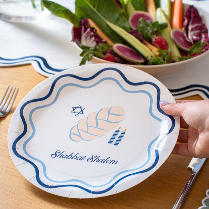 Shabbat paper plates- Peace Love Light Shop
