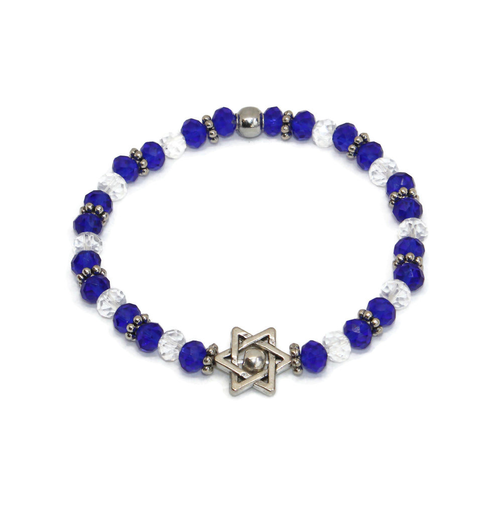 Beaded stretchy bracelets- star of David, hamsa- Peace Love Light Shop