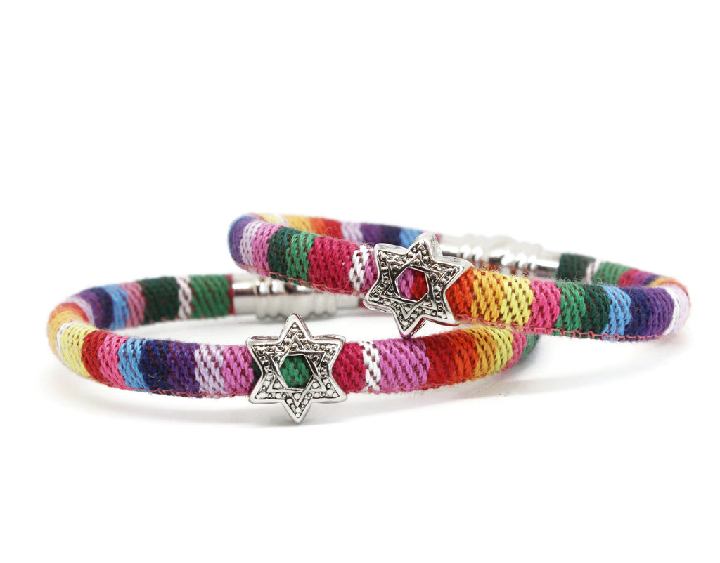 Star of David cotton bracelet- Peace Love Light Shop