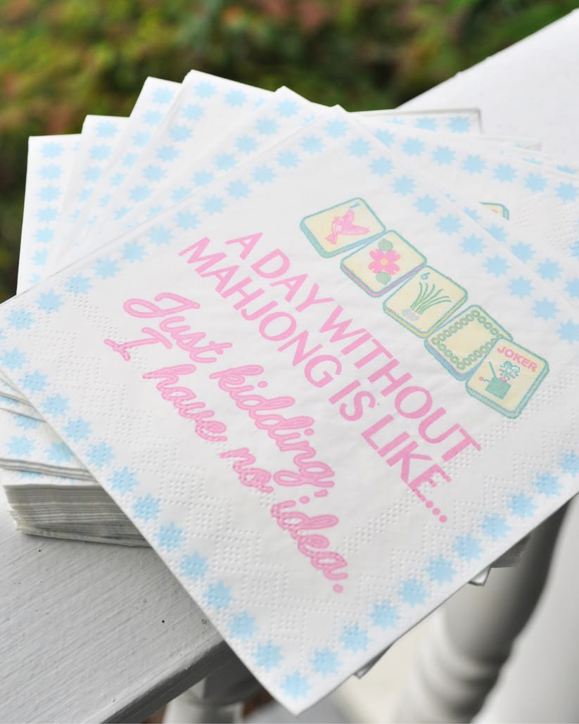 Mah Jong Napkins- Peace Love Light Shop
