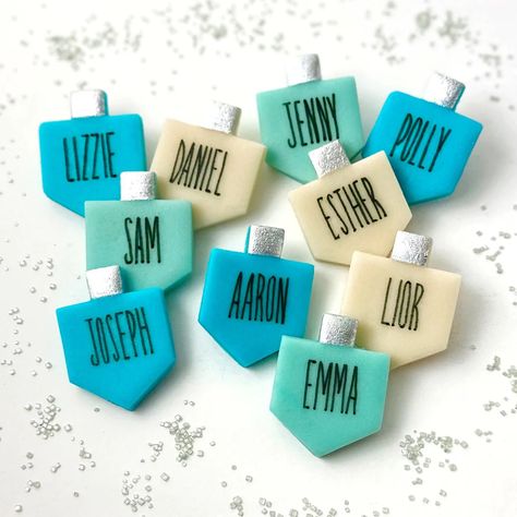 Personalized Marzipan Hanukkah Dreidels- Peace Love Light Shop