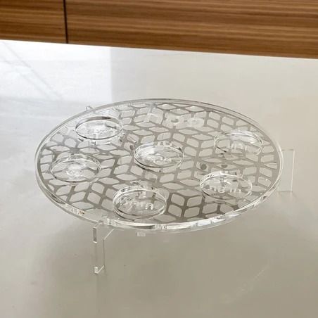 Lucite Laser Cut Modern Seder Plate - Peace Love Light Shop