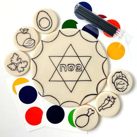 Marzipan Paint Your Own Seder Plate- Peace Love Light Shop