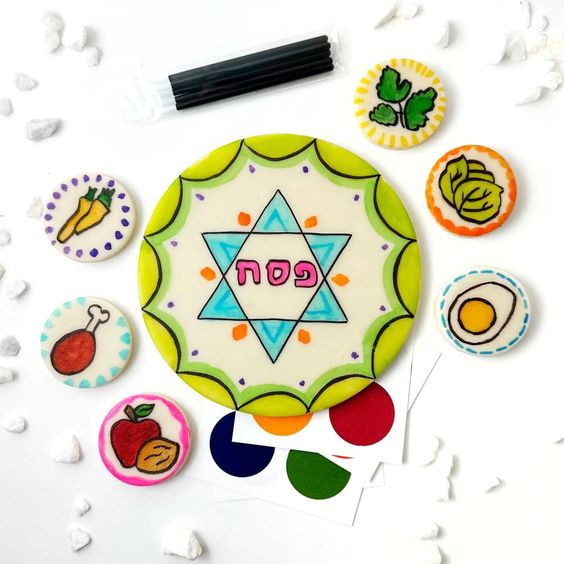 Marzipan Paint Your Own Seder Plate- Peace Love Light Shop