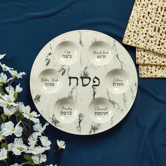 Passover Marble Seder Plate- Peace Love Light Shop