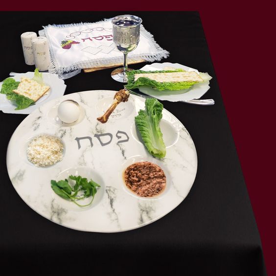 Passover Marble Seder Plate- Peace Love Light Shop