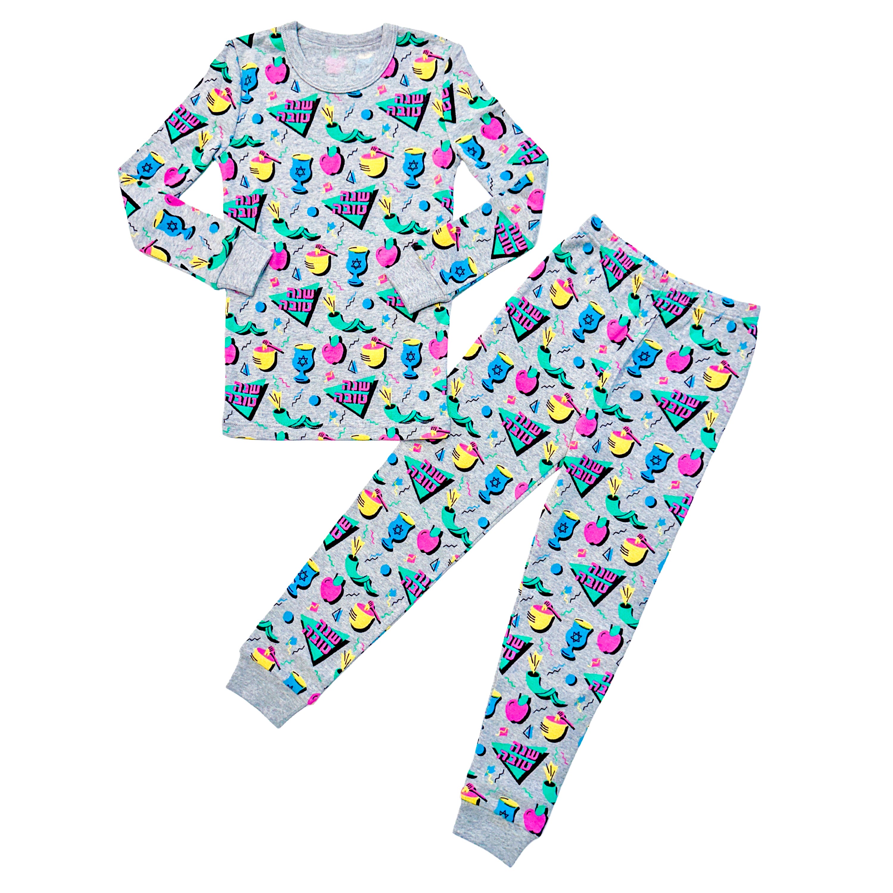 Rosh Hashanah PJ's, Kid, Toddler & Adult Sizes, 80's Retro Design
