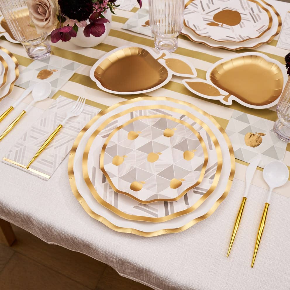 Rosh Hashanah Golden Apple Plates- Peace Love Light Shop