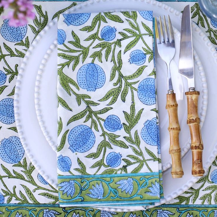 Rosh Hashanah Pomegranate Napkins- Peace Love Light Shop
