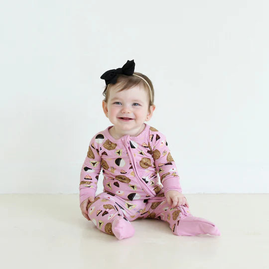 Shiloh & Kate Jewish Treats Pink Bamboo Pajamas, Sizes Newborn - 3T