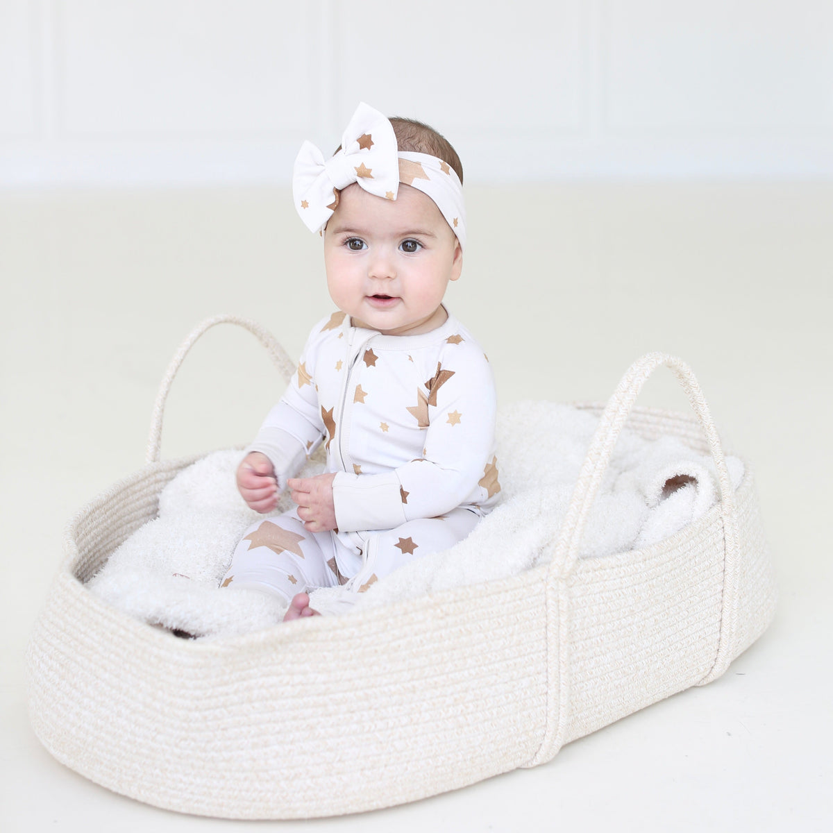 Jewish star baby bow & pajamas- Peace Love Light Shop