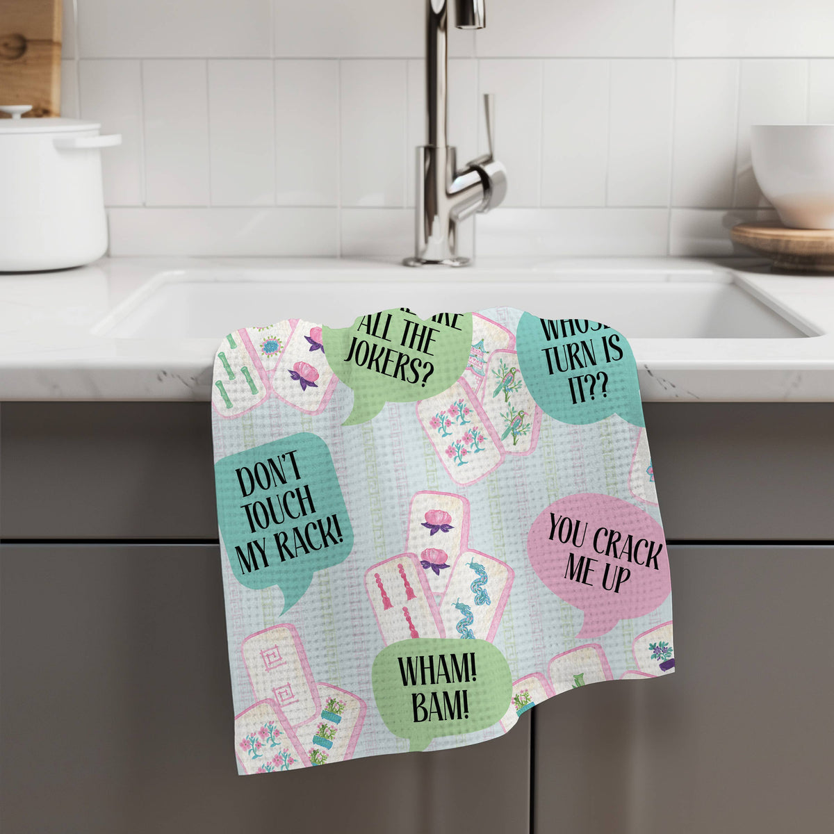 Mah Jong Tea Towel- Peace Love Light Shop