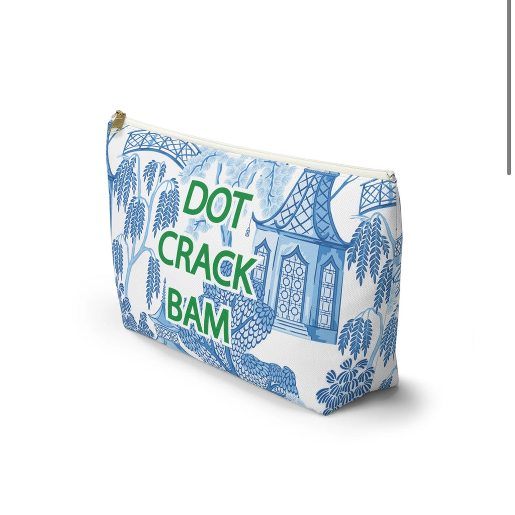 Mahjong Tile Bag, Chinoiserie Blue, Gifts- Peace Love Light Shop