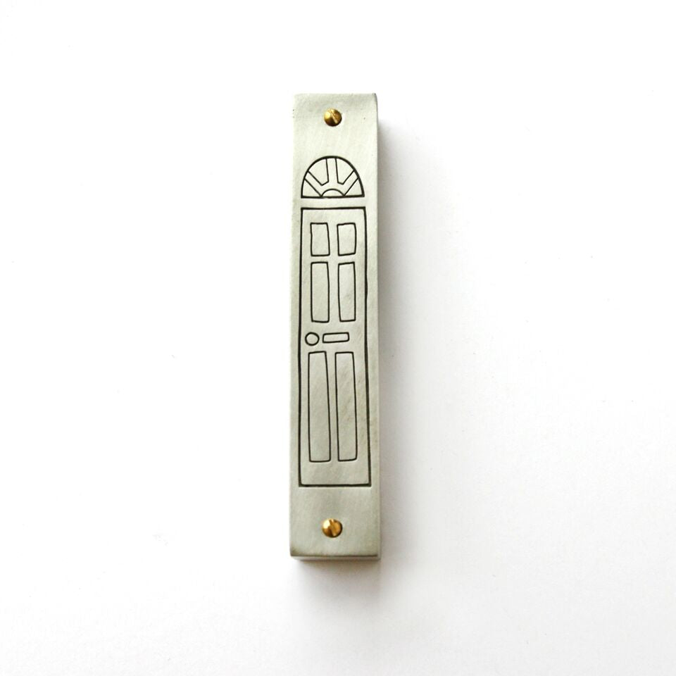 Line-Drawn Door Mezuzah - Peace Love Light Shop