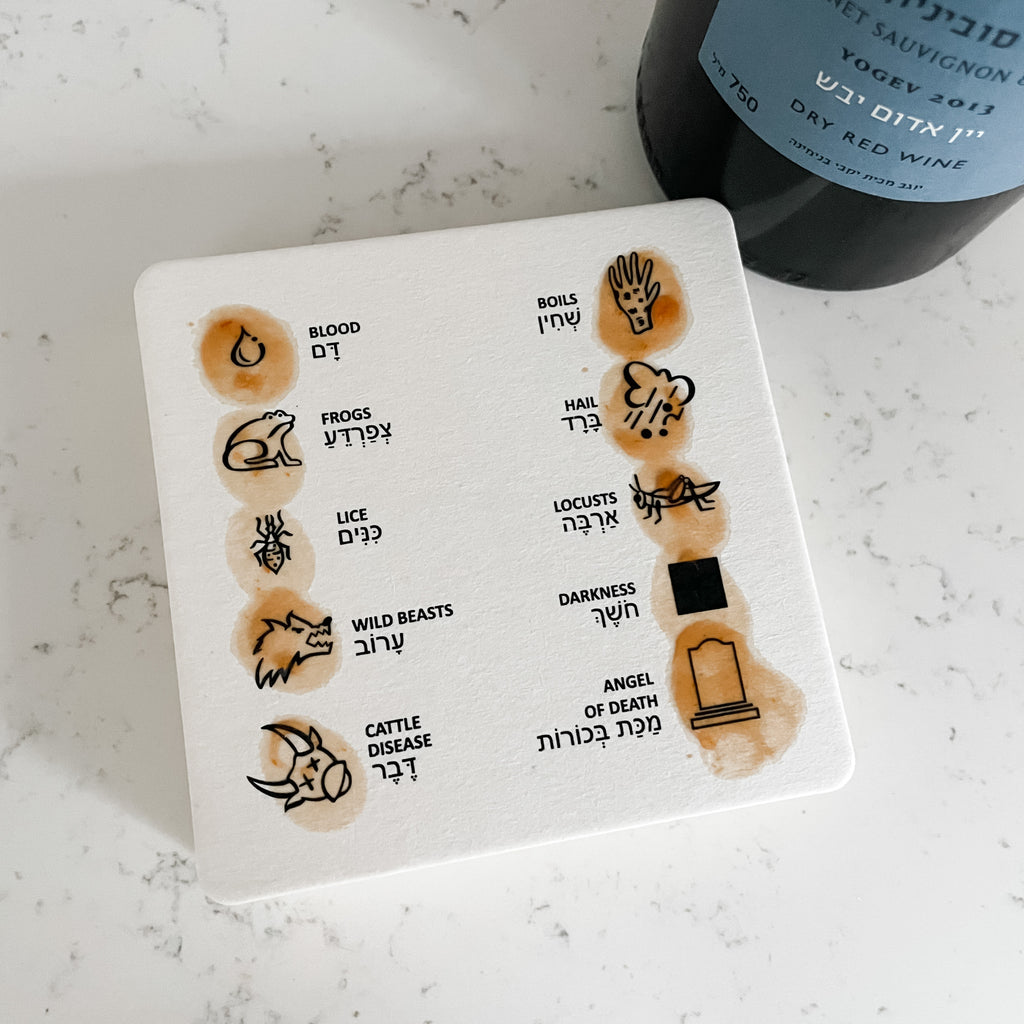Ten Plague Coasters for Dipping- Peace Love Light Shop