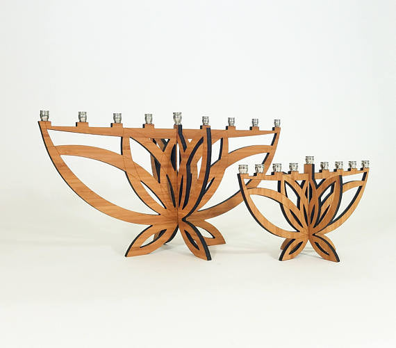 Lotus Flower Menorah, Travel Menorah - Peace Love Light Shop