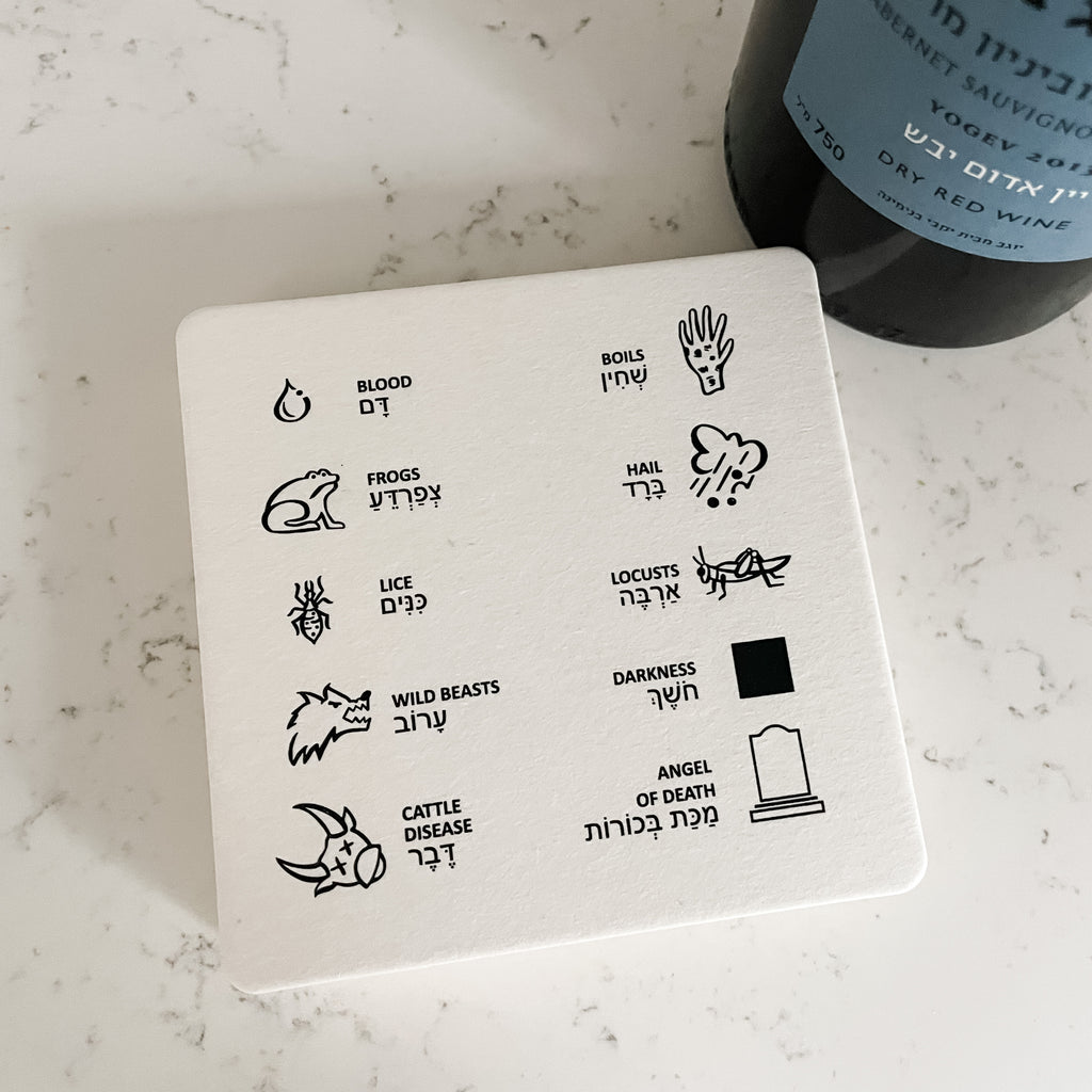 Ten Plague Coasters- Peace Love Light Shop