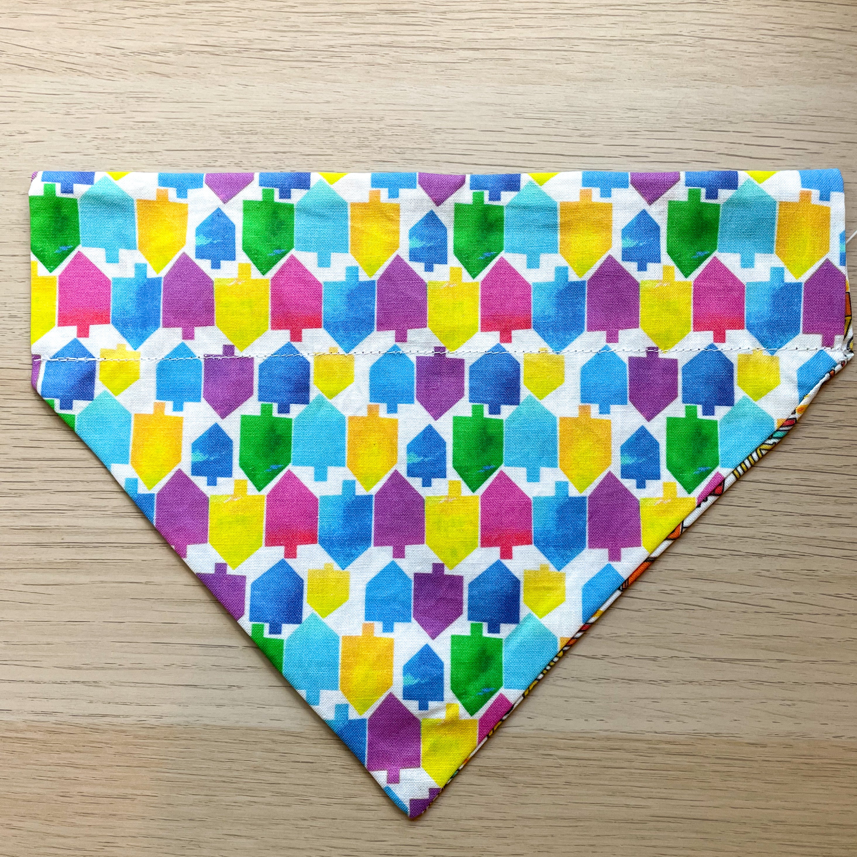 Hanukkah Reversible Dog Bandana- Peace Love Light Shop