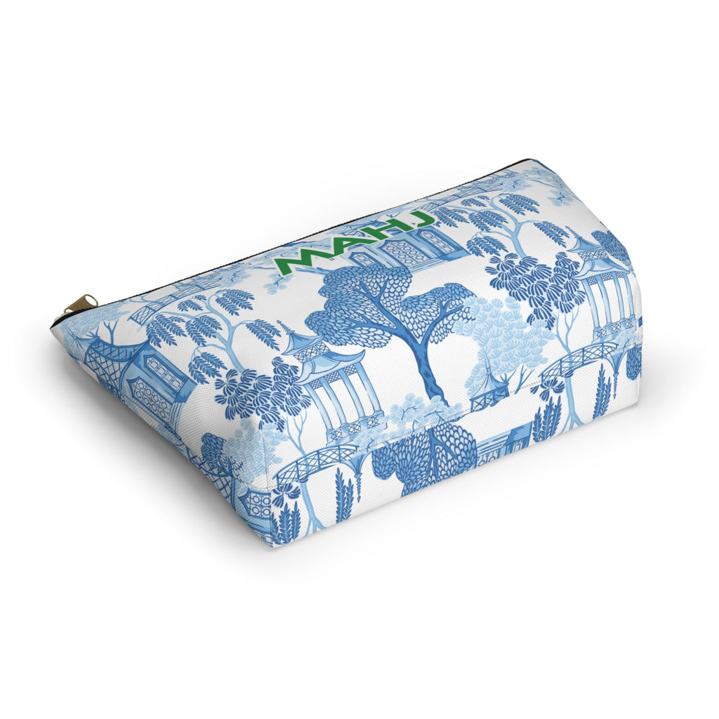 Mahjong Tile Bag, Chinoiserie Blue, Gifts- Peace Love Light Shop